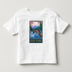 新しいYorkAnglerの漁師場面 トドラーTシャツ