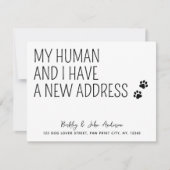 新しおもしろいいアドレスを移動したペット犬の移動 案内状 (正面)