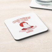 新しおもしろいいクリスマスを思い付く猫 コースター (左側)