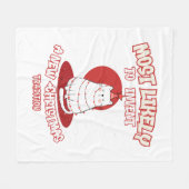 新しおもしろいいクリスマスを思い付く猫 フリースブランケット (正面(横))