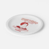 新しおもしろいいクリスマスを思い付く猫 ペーパープレート (アングル)