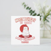 新しおもしろいいクリスマスを思い付く猫 招待状 (スタンド正面)