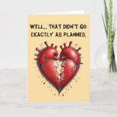 新しおもしろいいスタートを切るためのユーモアの離婚 サンキューカード (正面)