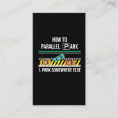 新しおもしろいい運転免許アドバイスパラレルパーク 名刺 (正面)