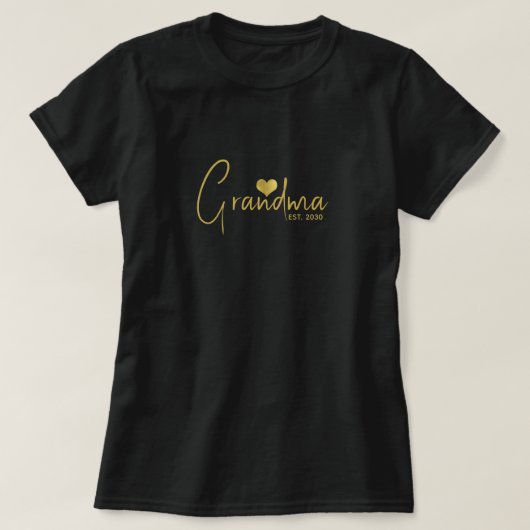 新しくおおばあちゃんになりましたギフト Tシャツ (デザイン正面)