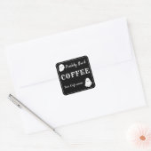 新しくできたブラックコーヒー専門店のカスタムステッカー スクエアシール (封筒)