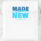 新しくなった – キリスト教信仰バプテスマ2コリント5 スクエアシール (バッグ)