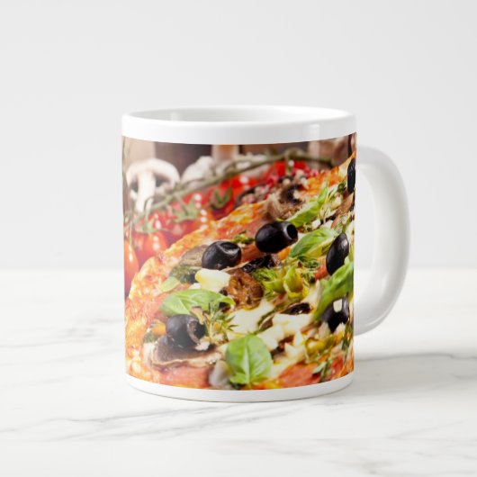 新しくイタリアンなピザ ジャンボコーヒーマグカップ (正面右)