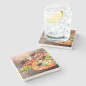 新しくイタリアンなピザ ストーンコースター (横)