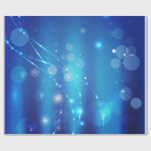 新しくエレガントで青く軽い渦巻パターン ラッピングペーパー (フラット)