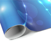 新しくエレガントで青く軽い渦巻パターン ラッピングペーパー (ロールコーナー)