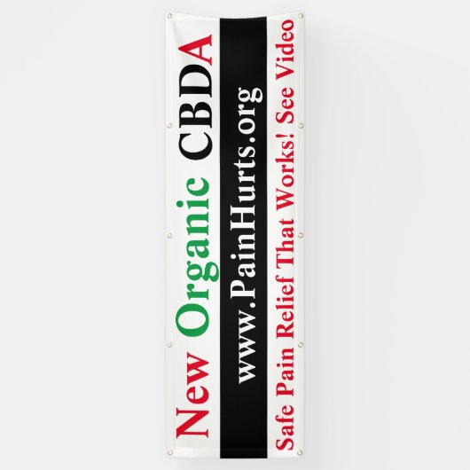 新しくオーガニックなCBDA 横断幕 (縦)