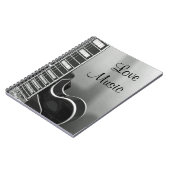 新しくカスタマイズ可能な愛音楽ノート ノートブック (左側)