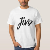 新しくカスタムなjivoの筆記体のワイシャツ tシャツ (正面)