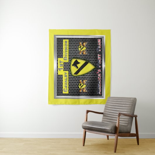 新しくカッコいい再設計された第1騎兵部門 タペストリー (インサイチュ)