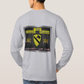 新しくカッコいい再設計された第1騎兵部門 Tシャツ (裏面)