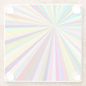 新しくストライプのな背景 ガラスコースター (裏面)