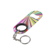 新しくストライプのな背景 キーホルダー栓抜き (裏面アングル)