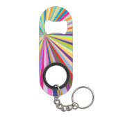 新しくストライプのな背景 キーホルダー栓抜き (裏面)