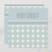 新しくモダンな青色児のシャワー 招待状 (正面/裏面)