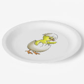 新しく孵化した復活祭の雛 ペーパープレート (アングル)