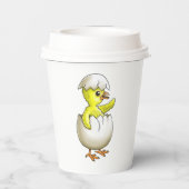 新しく孵化した復活祭の雛 紙コップ (裏面)