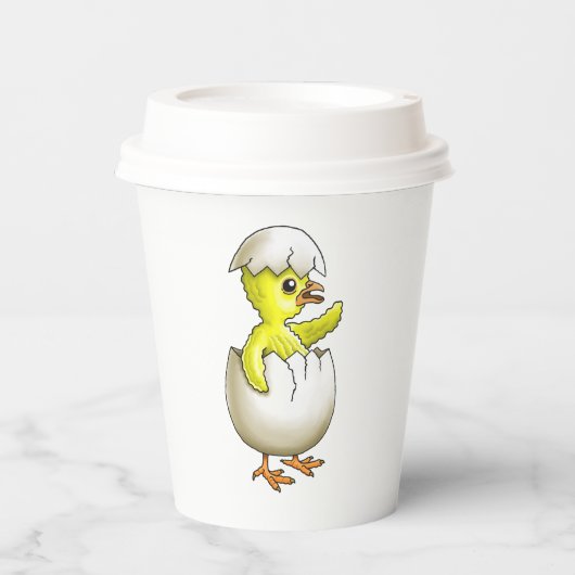 新しく孵化した復活祭の雛 紙コップ (正面)