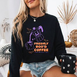 新しく恋人ができたコーヒー好きのための面白ハロウィン コーヒー グッズ スウェットシャツ