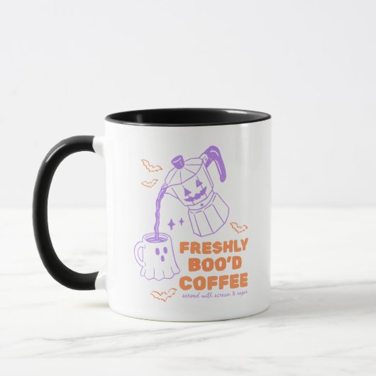 新しく恋人ができた人のためのコーヒー かわいいハロウィンのおばけ マグカップ (左)