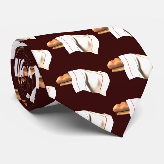 新しく焼いたなパンのタイ ネクタイ (ロール)