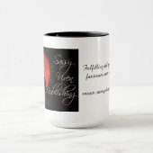 新しく粋な口やかましい女の出版のロゴのマグ マグカップ (中央)