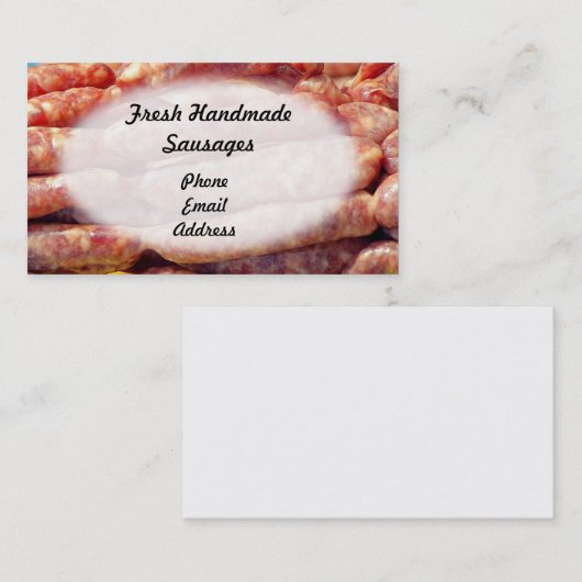 新しく自然なソーセージ 名刺 (正面/裏面)