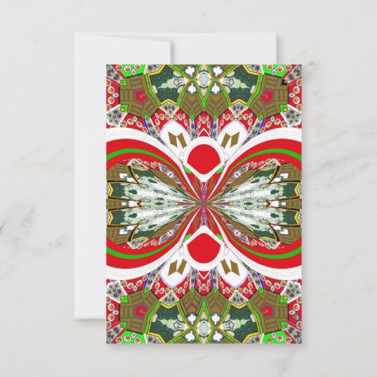 新しく赤いクリスマスRSVPのパーティの招待状の応答カード 出欠カード (裏面)