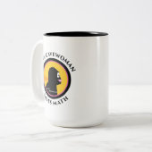 新しく頭が切れるなギアのキャットウーマンは数学のマグをします ツートーンマグカップ (正面左)