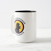 新しく頭が切れるなギアのキャットウーマンは科学のマグをします ツートーンマグカップ (正面左)