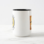 新しく頭が切れるなギアの穴居人は科学のマグをします ツートーンマグカップ (中央)