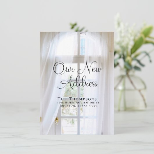 新しエレガントい住所の移動 案内状 (スタンド正面)