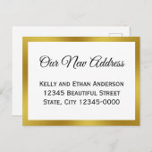 新しエレガントい住所引っ越し案内 ポストカード (正面/裏面)