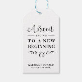 新しエレガントい始めのFに甘い結婚結末 ギフトタグ (正面)