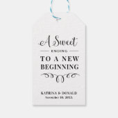 新しエレガントい始めのFに甘い結婚結末 ギフトタグ (裏面)