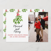 新しエレガント結婚い水彩写真カード シーズンカード (正面/裏面)