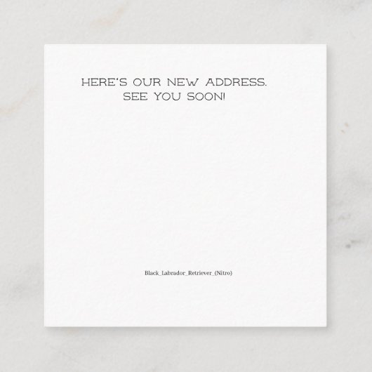 新しカッコいいい場所!ポストカード エンクロージャーカード (裏面)