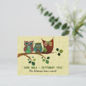 新しカラフルいア芸術的ドレスの管理 案内ポストカード (スタンド正面)