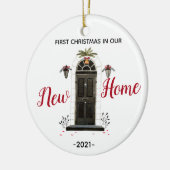 新しパーソナライズされたいホームクリスマス飾り セラミックオーナメント (左)