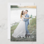 新しメリーい結婚したホリデー・フォト・カード シーズンカード (正面)