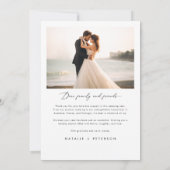 新しメリーい結婚した写真クリスマスカード 招待状 (裏面)