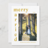 新しメリーい結婚した写真クリスマス シーズンカード (正面)