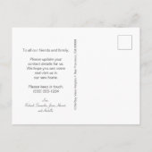 新しモダンいアドレス引っ越しました椅子の移動 案内ポストカード (裏面)