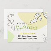 新しモダンいアドレス抽象芸術の水色移動  案内ポストカード (正面/裏面)