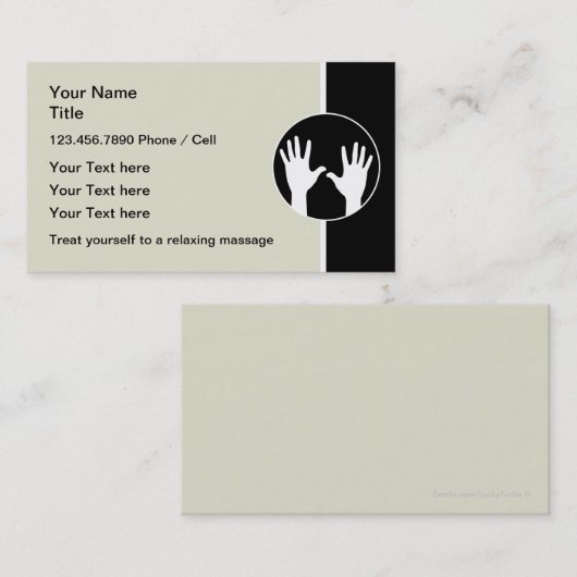 新しモダンいマッサージ名刺 名刺 (正面/裏面)